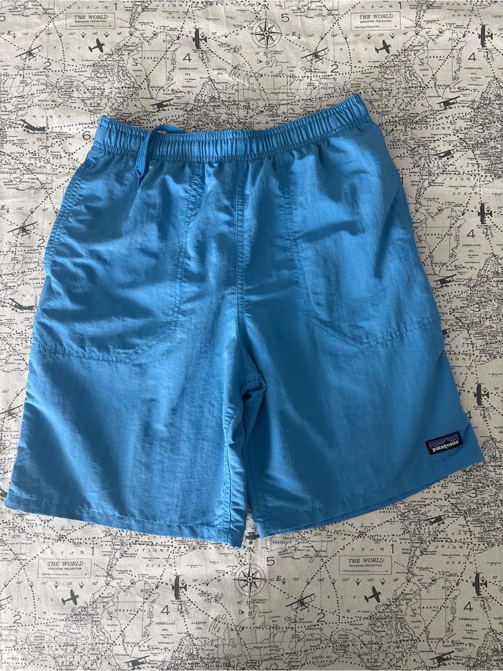 Patagonia Light Blue Nylon Outdoor Shorts
